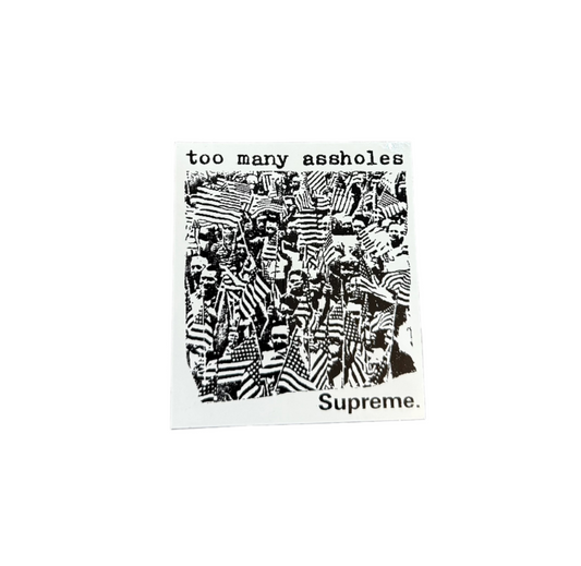 Supreme Too Many Assholes Sticker SS22