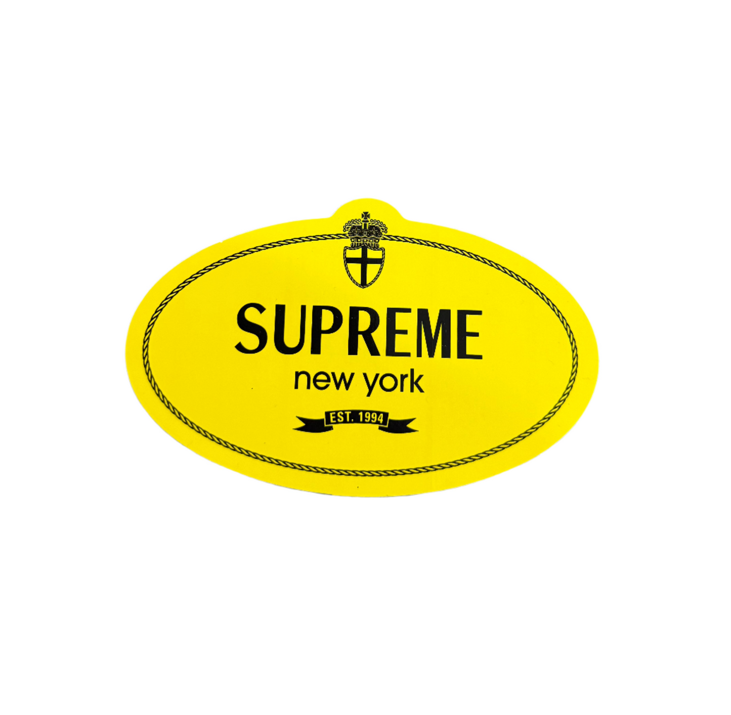 Supreme Crest Sticker Yellow FW24