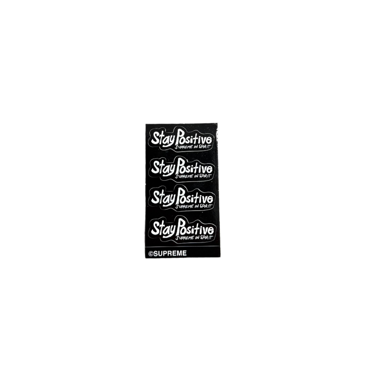 Supreme Stay Positive In Spirit Mini Sticker Black FW20