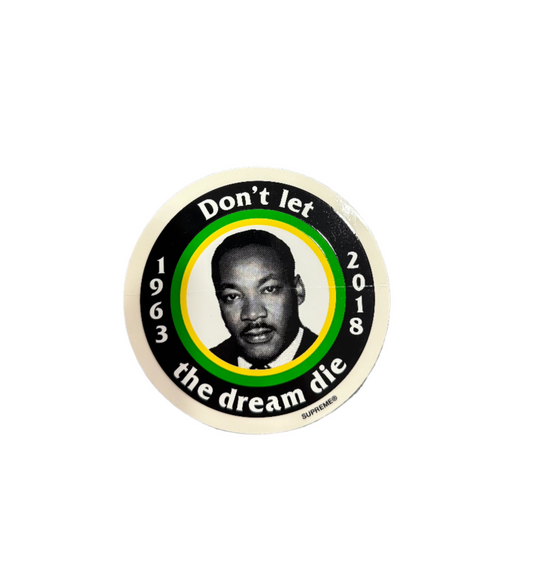 Supreme MLK Martin Luther King Sticker Green SS18