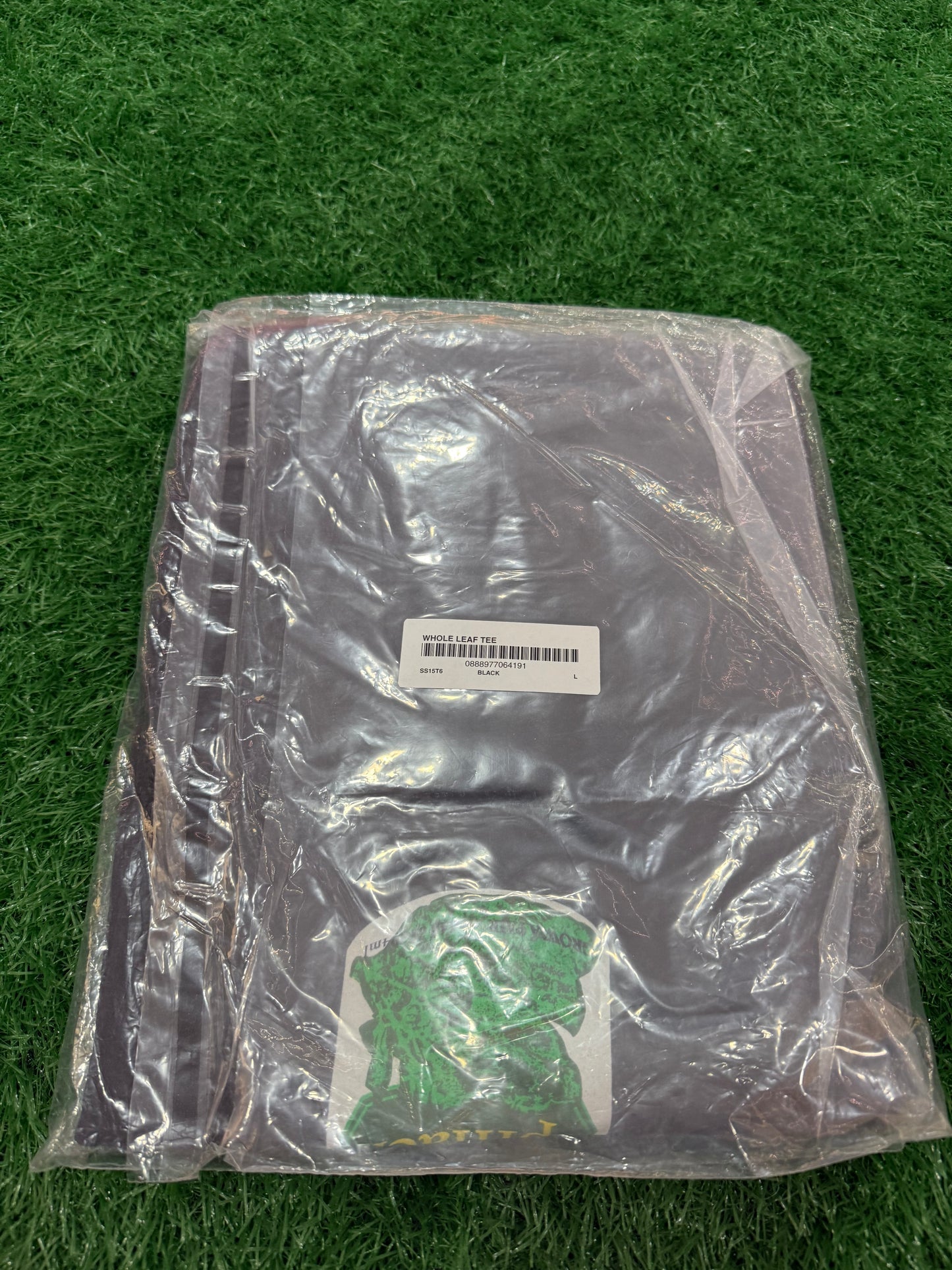 Supreme Black Whole Leaf Spinach T-Shirt (New Large)