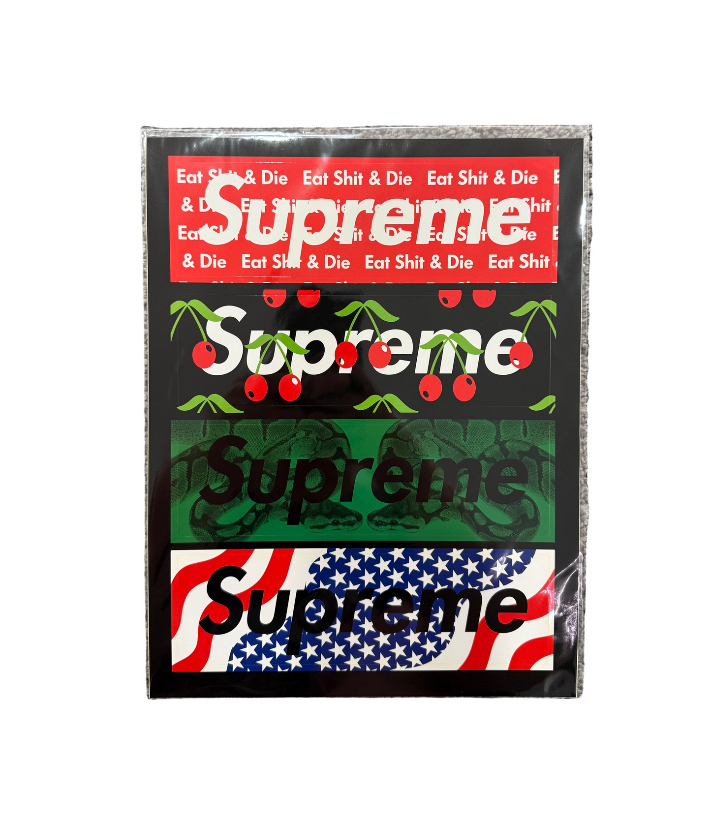 Supreme Flags Cherry magazine sticker sheet