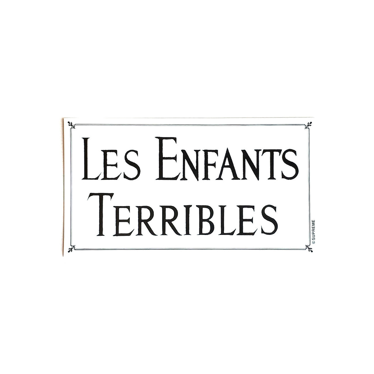 Supreme Les Enfants Terribles Sticker White FW12