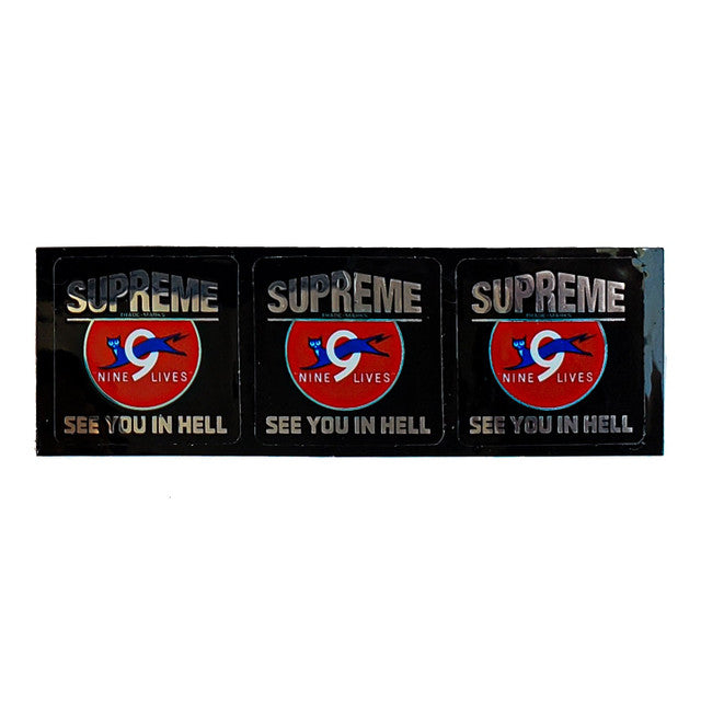 Supreme Nine Lives Black Mini Sticker FW09