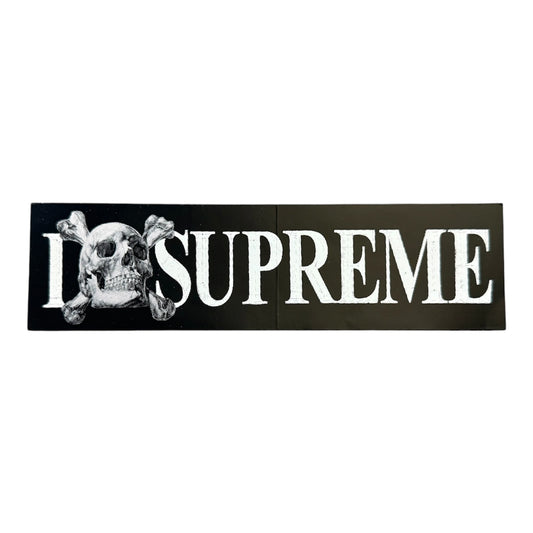 Supreme Skull Black Sticker FW25