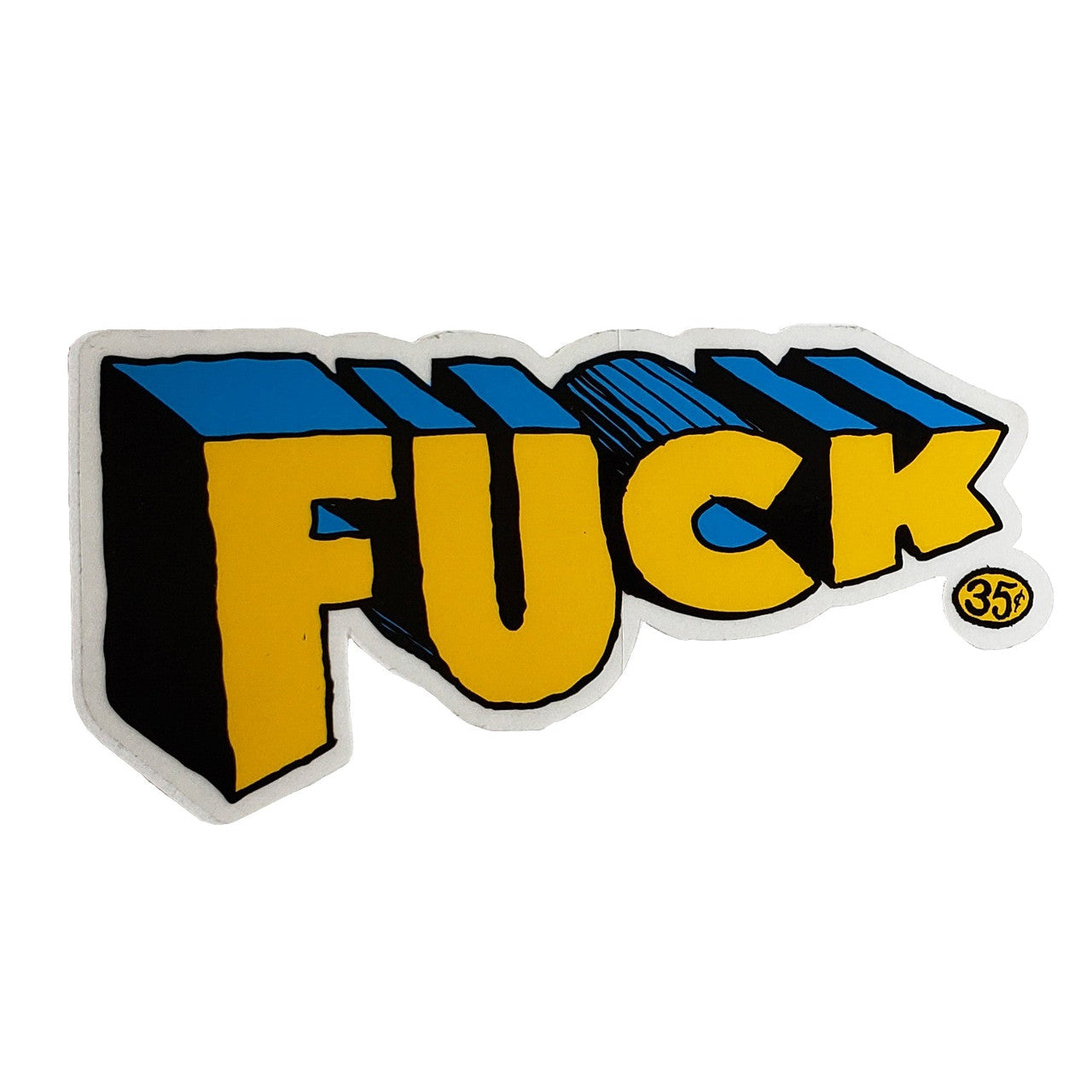 Supreme Robert Crumb Fuck Sticker Yellow SS08