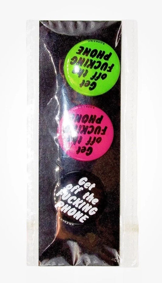 Supreme Get Off The Phone Pin Set FW10