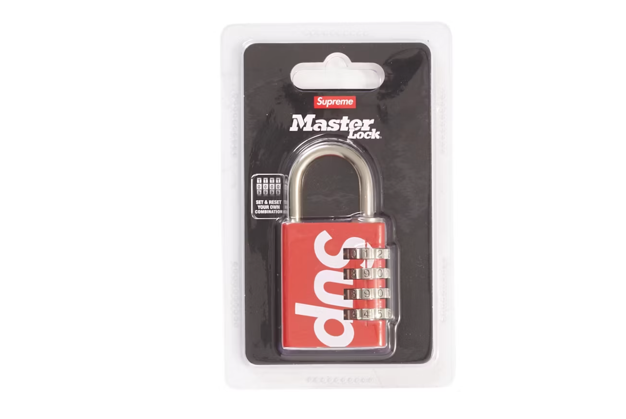 Supreme Masterlock Numeric Lock Red