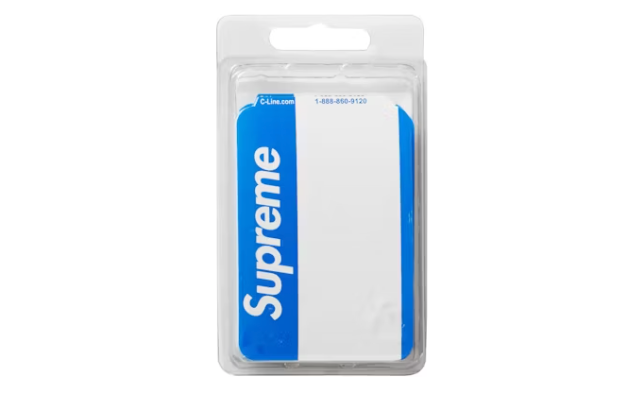 Supreme Blue Name Tag Stickers (1 sticker per order)