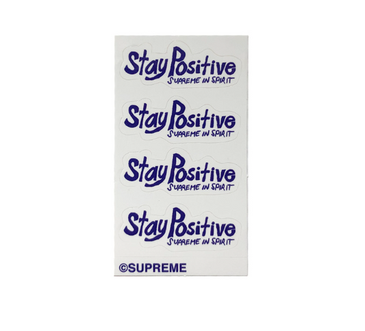 Supreme Stay Positive In Spirit Mini Sticker White FW20
