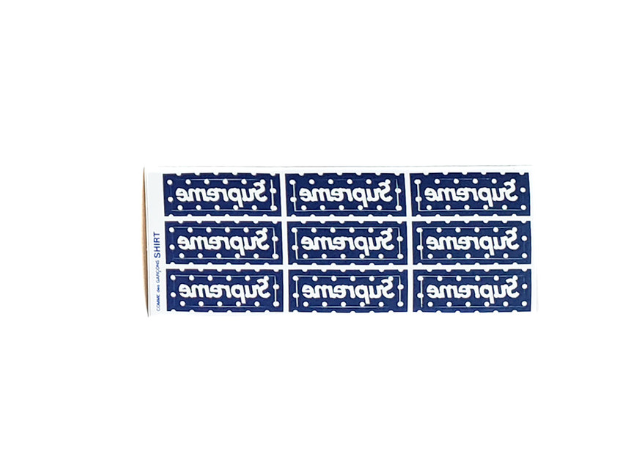 Supreme CDG Polka Dot Box Logo Mini Sticker Blue SS12