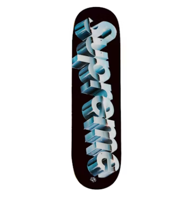 Supreme Chrome Logo Skateboard Deck Black