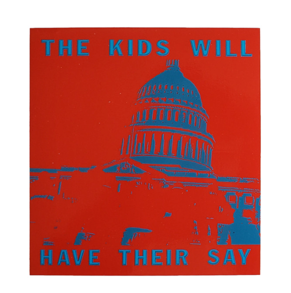 Supreme Red The Kids Will Have Their Say Sticker SS08