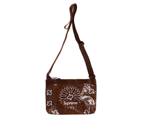 Supreme Bandana Tarp Side Bag Brown