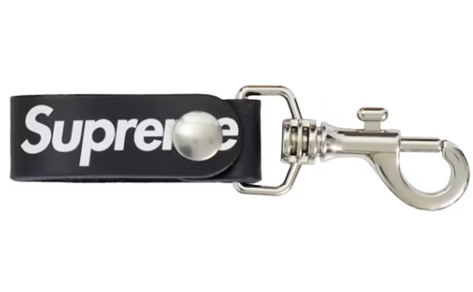 Supreme Leather Key Loop Black