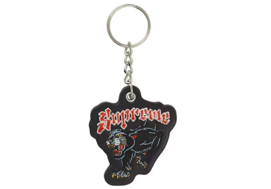 Supreme Panther Keychain Black