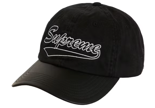 Supreme Leather Visor 6-Panel Black - Used