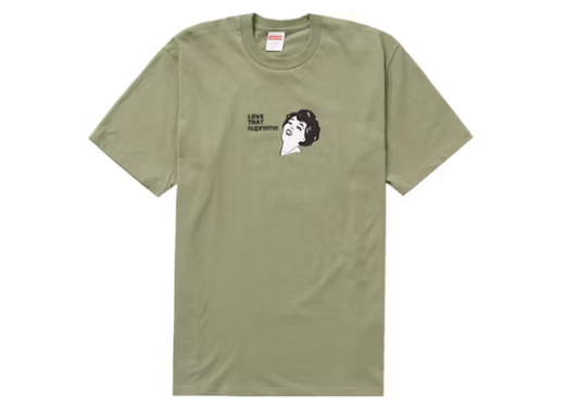 Supreme Love That Light Olive T-Shirt (Size Small Used)