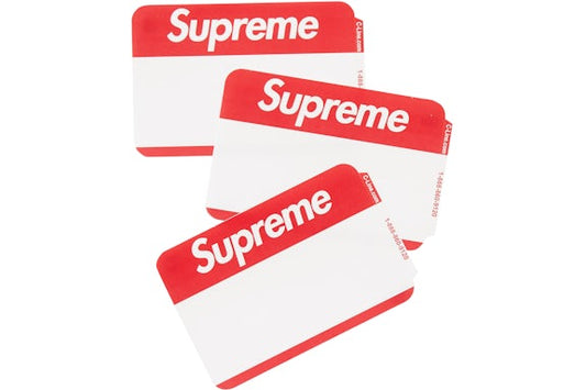 Supreme Red Name Tag Stickers (1 sticker per order)