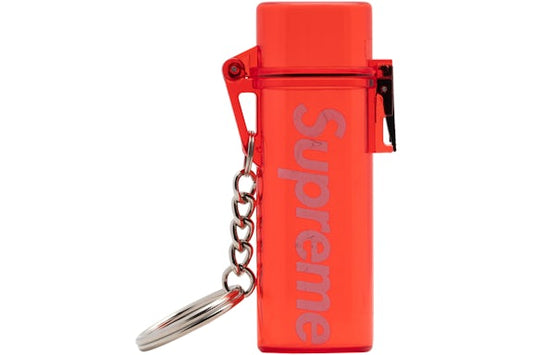 Supreme Red Waterproof Lighter Case Keychain