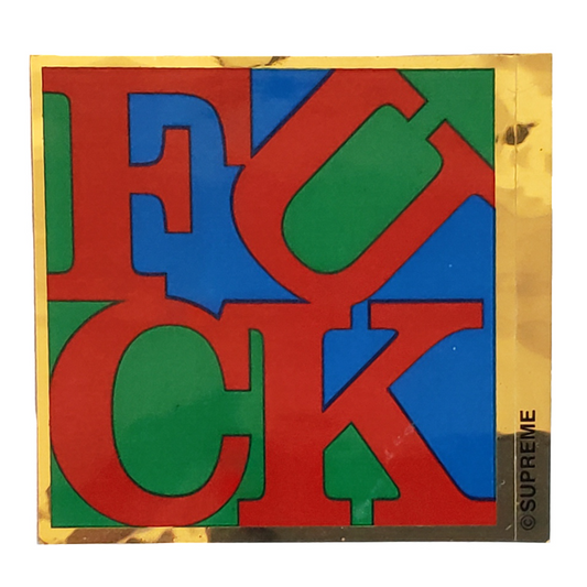 Supreme Fuck Robert Indiana Sticker FW11