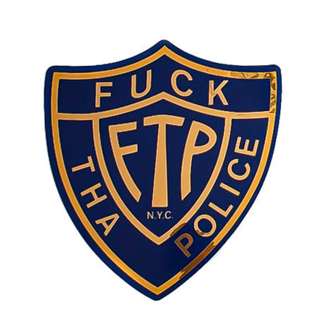 Supreme Fuck Tha Police Sticker Blue 2005