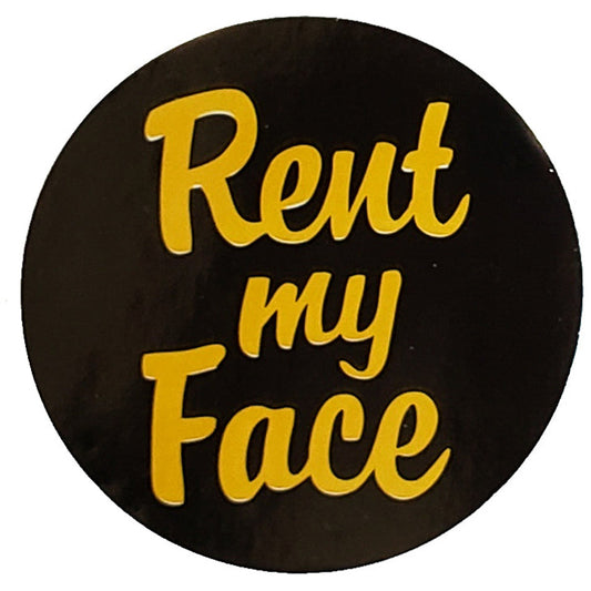 Supreme Rent My Face Black Sticker SS12