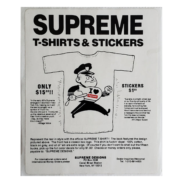 Supreme T-Shirts & Stickers Sticker 2007