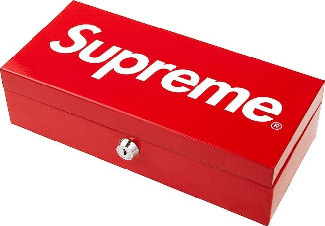 Supreme Red Metal Lock Box With Key FW11