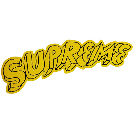 Supreme Daniel Johnston Original Script Sticker Yellow SS12