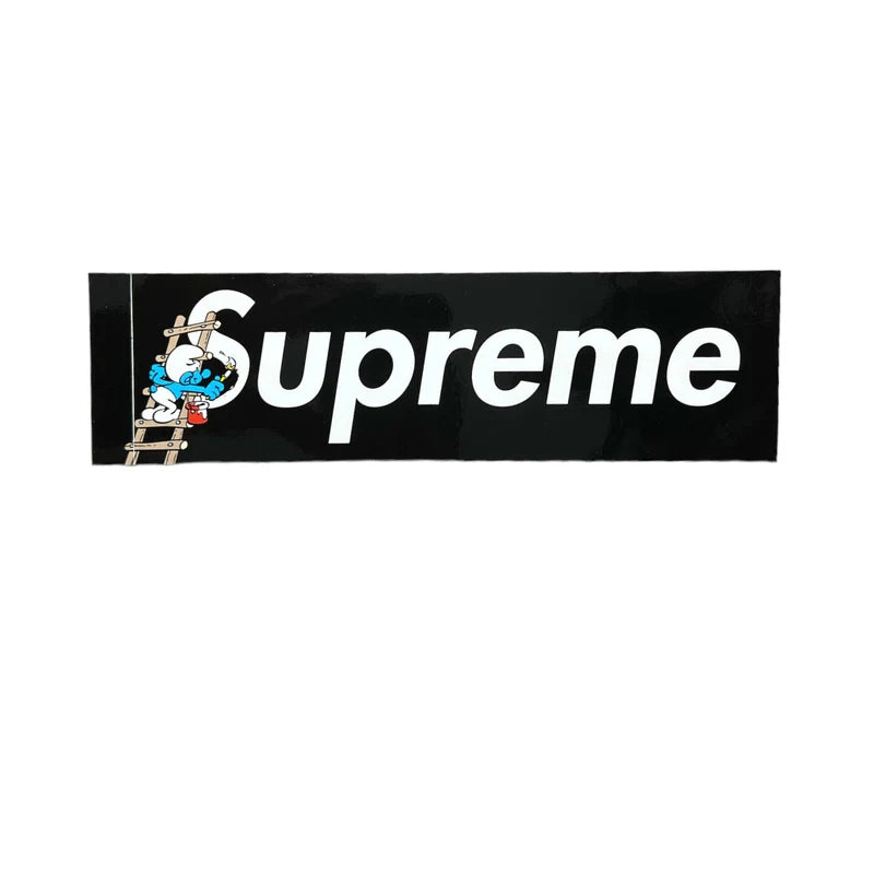 Supreme Smurf Box Logo Sticker Black