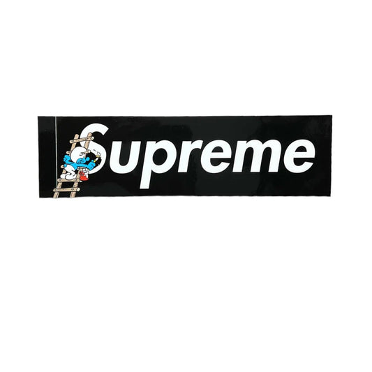 Supreme Smurf Box Logo Sticker Black
