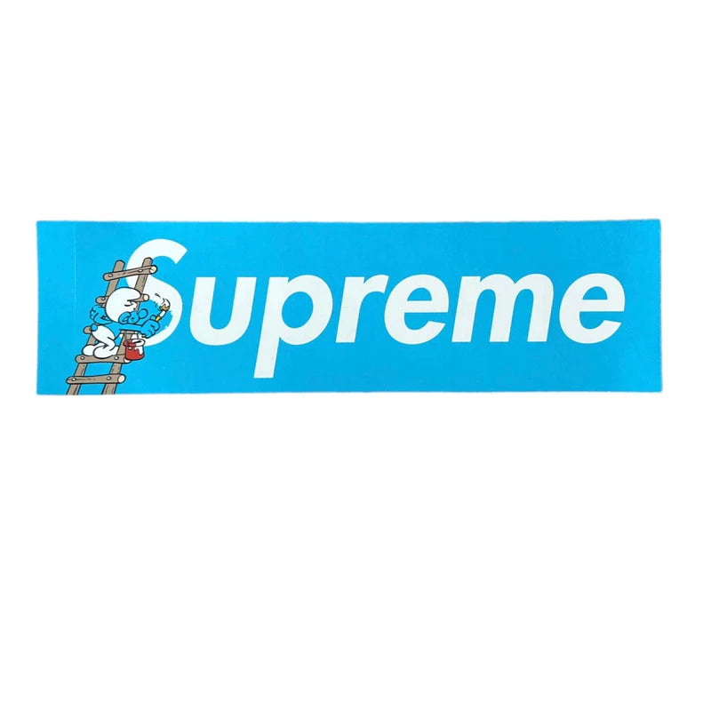 Supreme Smurf Box Logo Sticker Blue