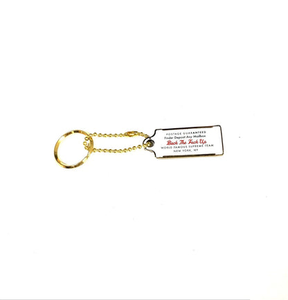 Supreme Gold License Plate Keychain 2012