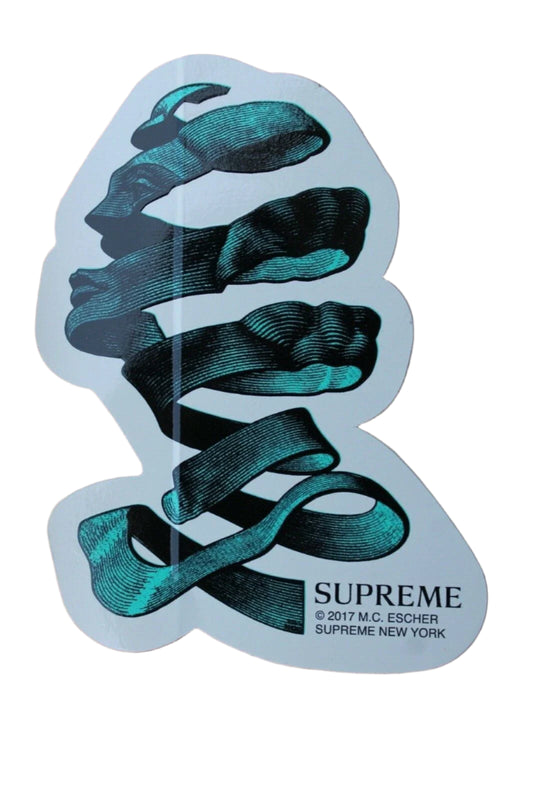Supreme M.C. Escher Teal Sticker SS17