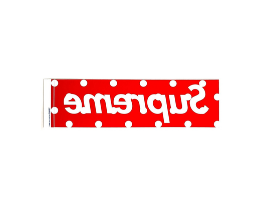 Supreme Comme Des Garcons CDG Polka Dot Box Logo Sticker Red SS12