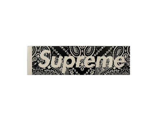 Supreme Paisley Bandana Box Logo Sticker Black 2006