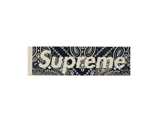 Supreme Paisley Bandana Box Logo Sticker Blue 2006