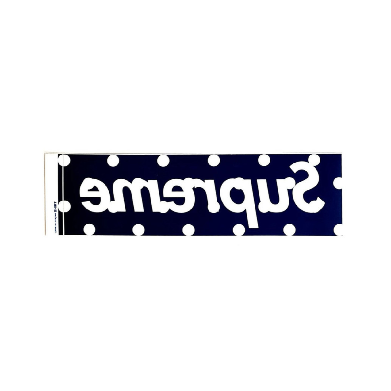 Supreme Comme Des Garcons CDG Polka Dot Box Logo Sticker Blue SS12