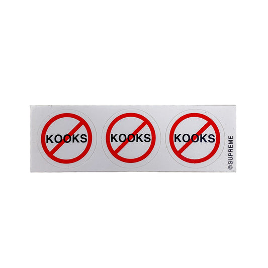 Supreme No Kooks Mini Sticker SS11