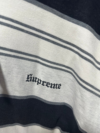 Supreme Striped Hooded Crewneck (Size Xl Worn Flawed)