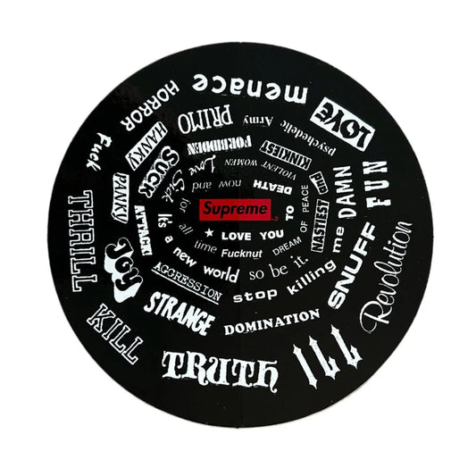 Supreme Spiral Stickers Black SS21