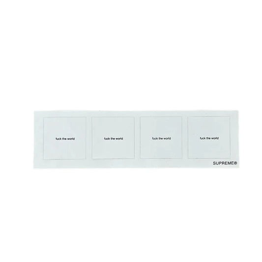 Supreme Fuck The World Mini Stickers SS18