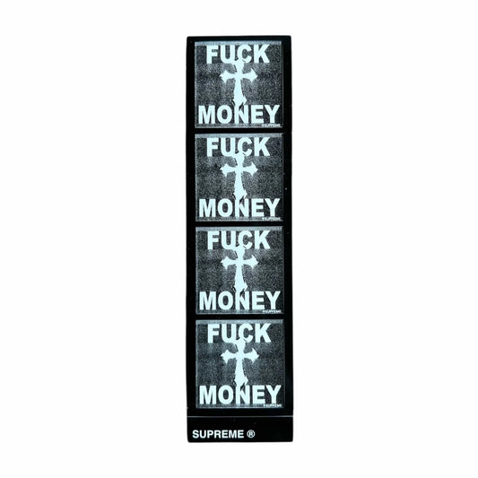 Supreme Fuck Money Sticker Black & White FW24