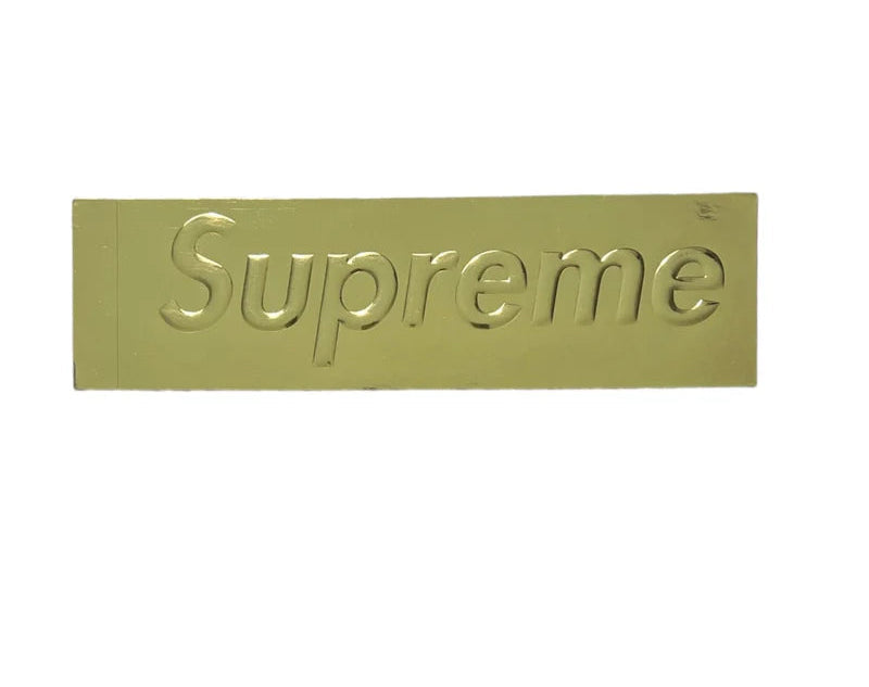 Supreme Gold Embossed Box Logo Sticker FW22