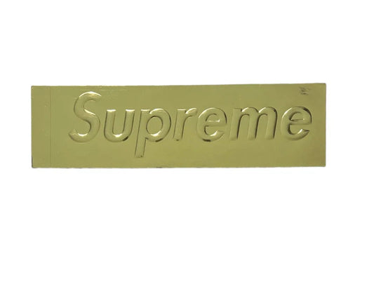 Supreme Gold Embossed Box Logo Sticker FW22