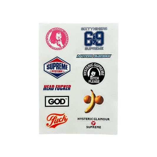 Supreme Hysteric Glamour Sticker Sheet FW24