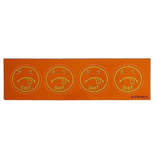 Supreme Shit Smiley Mini Sticker Orange FW17