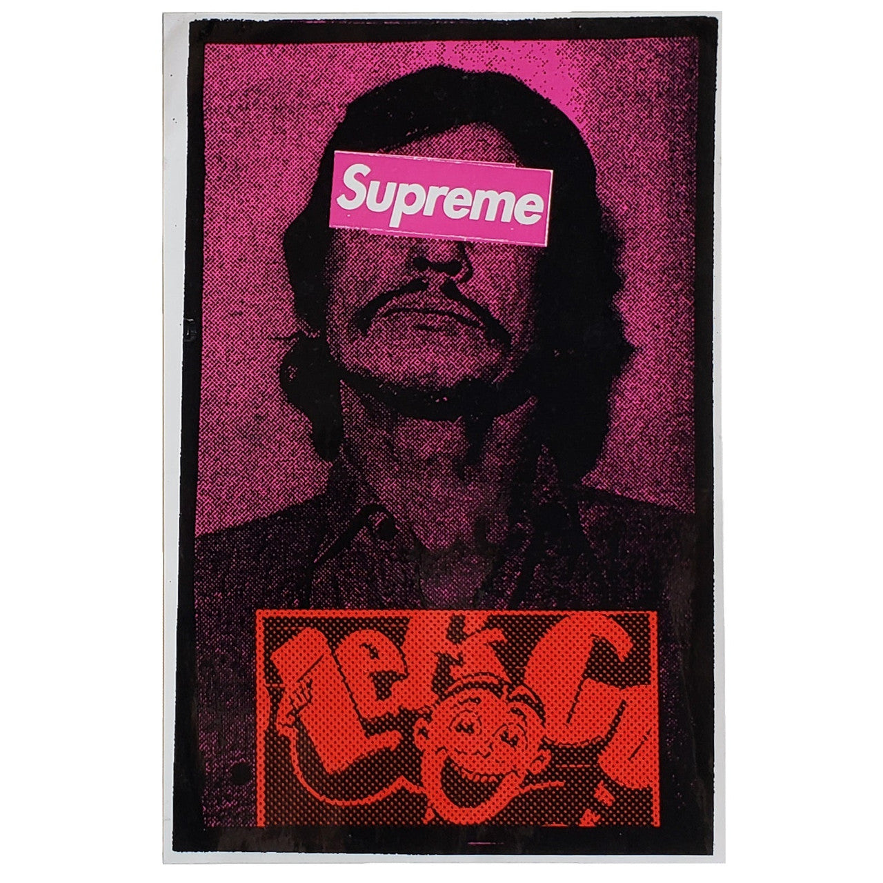 Supreme Pink Charles Bronson Sticker FW08