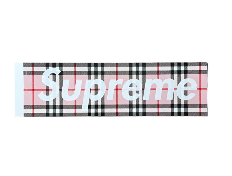 Supreme Burberry Box Logo Sticker Pink SS22